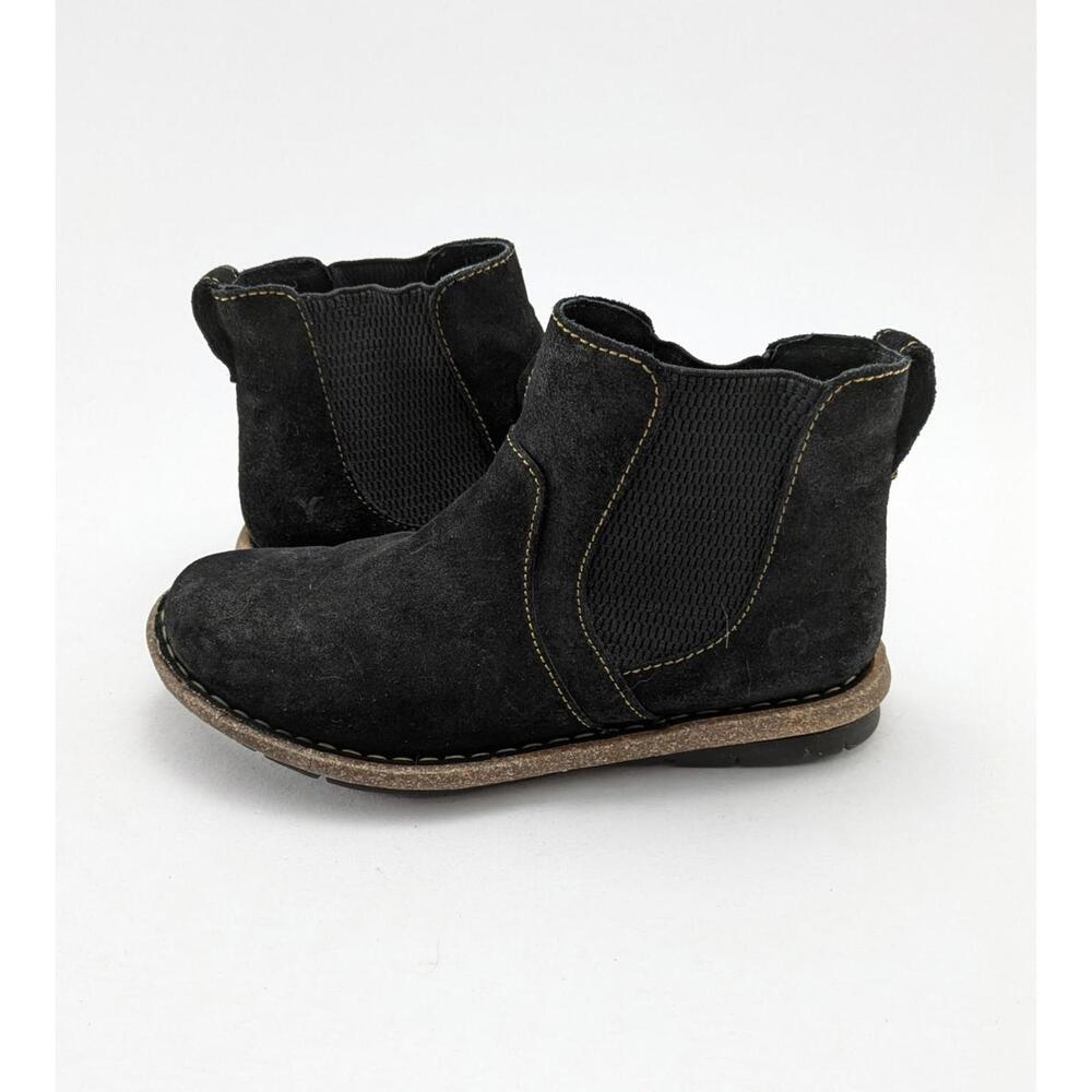 Womens Born Talyn Chelsea Black Leather Pull On Comfort Boots BR0031809 Size 7.5